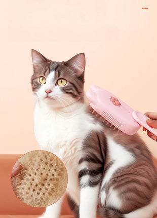 3 in 1 Pet Electric Steam Brush Cat and Dog Cleaning Spray Massage Grooming Comb Retractable Handle Pet Hair Removal BeautyBrush