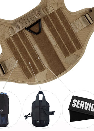 Military Large Dog Harness Training Pet Vest for French Bulldog German Shepherd Malinois Tactical Harnesses For Dogs Accessories