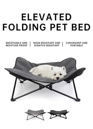 Outdoor Camping Foldable Pet Bed with Support and Dust-proof Dog Mattress, Comfortable and Soft Dog Bed for Travel