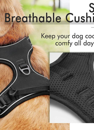 No Pull Dog Harness for Large Dogs,with Reflective Strips and Control Handle, Adjustable and Comfortable,No Choke Pet Harness ﻿
