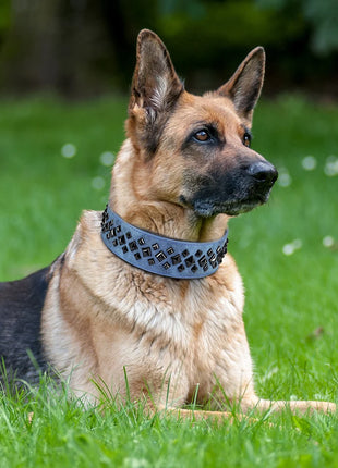 Dog Collar For Large Dogs Cool Spikes Studded Leather Pet Collars For German Shepherd Mastiff Rottweiler Bulldog Accessories