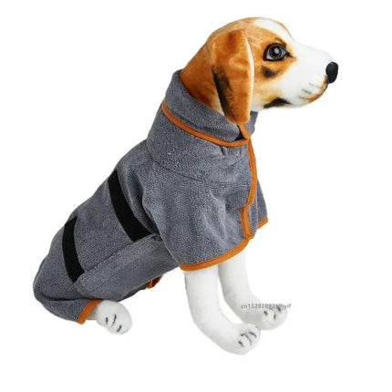 Dog Bathrobe Towel Bath Robe Pet Fast Drying Coat Soft Adjustable Absorbent Towel For Large Medium Small Dogs