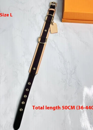 Dog Collar Luxury Cat Collar Safe Adjustable Cowhide Leash Lead Collar for Small Medium Large Dogs Cute Pet Accessories