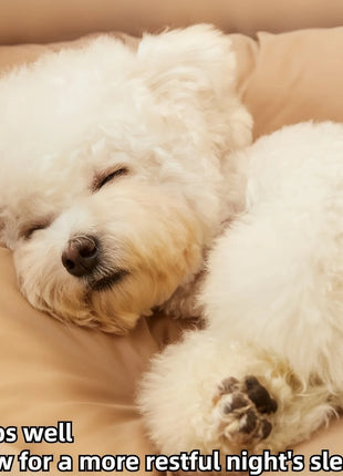 Dog Bed with Removable Hair Shield -  Memory Foam Pet Bed, Non-Slip & Reversible Design for All Seasons