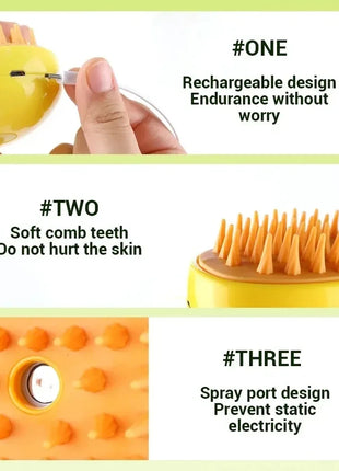 Cat Brush Steamy Dog Brush Electric Spray Cat Hair Brushes Pet Grooming Comb Hair Removal Massage Pet Accessories