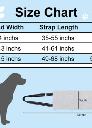 Dog Lift Harness Adjustable Dog Sling for Back Legs Support Rehab Harness for Weak Rear Legs Pet Aid Assist Tool For Elderly Dog