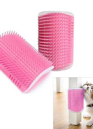 Cat Brush Comb Cat Toy with Catnip Cat Wall Brush Corner Cat Scratcher Massage Self Groomer Comb Pet Brush Corner cat scrubber