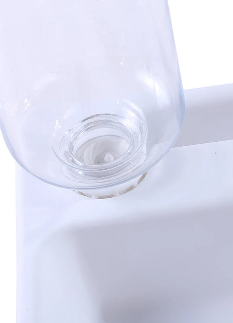 Cat Feeder Bowl Dog Automatic Water Double Bowls Food Wall Corner Save Space Cats 500ml Bottle Drinking Kitten Dogs Pet Product