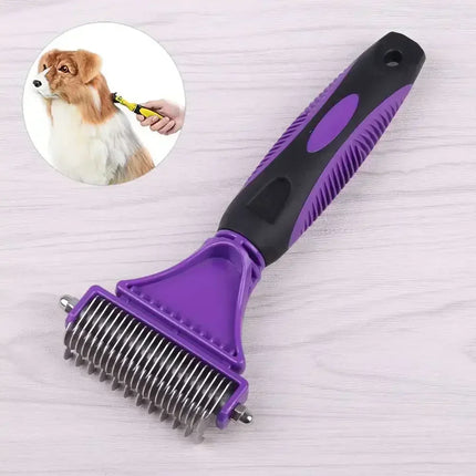 Professional Dog Brush, Light and Efficient, Safe and Easy To Use Pet Comb, Rake, Remove Undercoat Knots, Wooden Handle