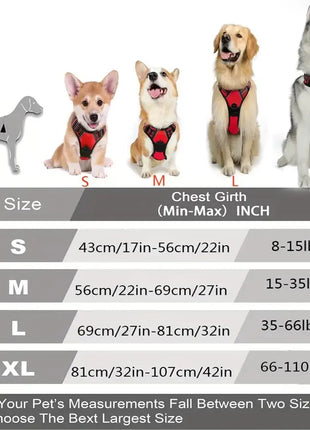 No Pull Dog Harness for Large Dogs,with Reflective Strips and Control Handle, Adjustable and Comfortable,No Choke Pet Harness ﻿