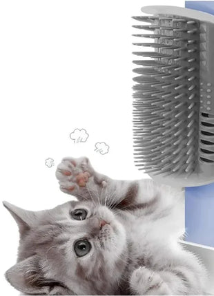 Cat Brush Comb Cat Toy with Catnip Cat Wall Brush Corner Cat Scratcher Massage Self Groomer Comb Pet Brush Corner cat scrubber