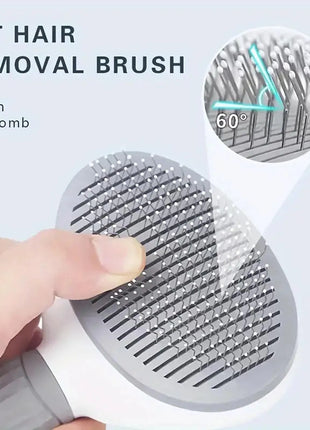 Dog brush, cat brush, self-cleaning pet brush for combing long and short hair dogs, cats, rabbits, etc. to remove loose hair
