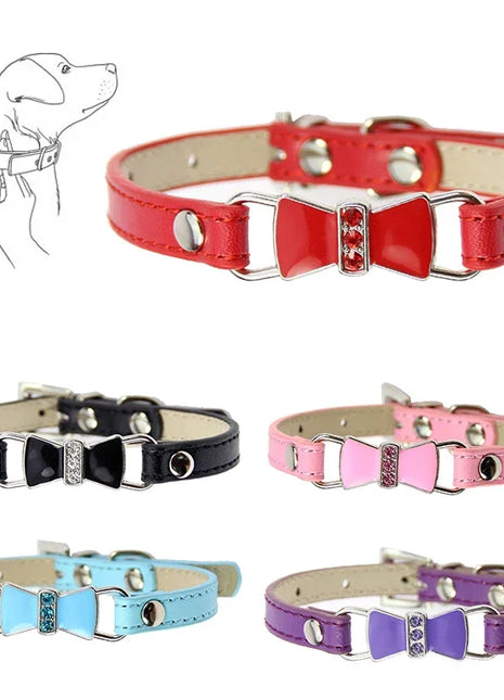 Dog Collar Leather Pet Dog Collar Leash Used for Small Medium Large Dogs Cats Outdoor Walking Pet Supplies Necklace Accessory