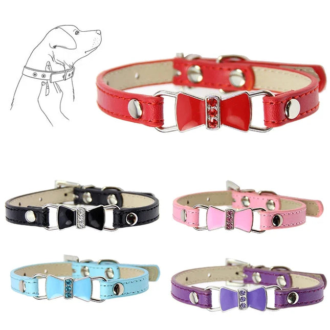 Dog Collar Leather Pet Dog Collar Leash Used for Small Medium Large Dogs Cats Outdoor Walking Pet Supplies Necklace Accessory