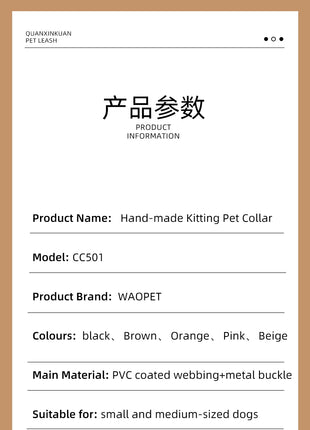 Dog Fashion Collar For Ladies Handmade Design Pet Colorful Neck Ring Small Medium and Large Dogs Lead-collar Wear Supplies