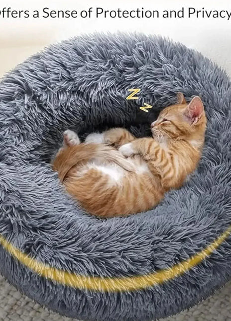 40-90cm Round Pet Bed for Large Dog Bed Super Soft Cat Bed Long Plush Dog House for Medium Dog House Winter Warm Sleeping